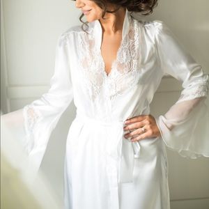 Long Bridal Robe Wedding Robe